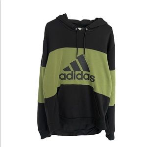 ADIDAS Black & Green Hoodie